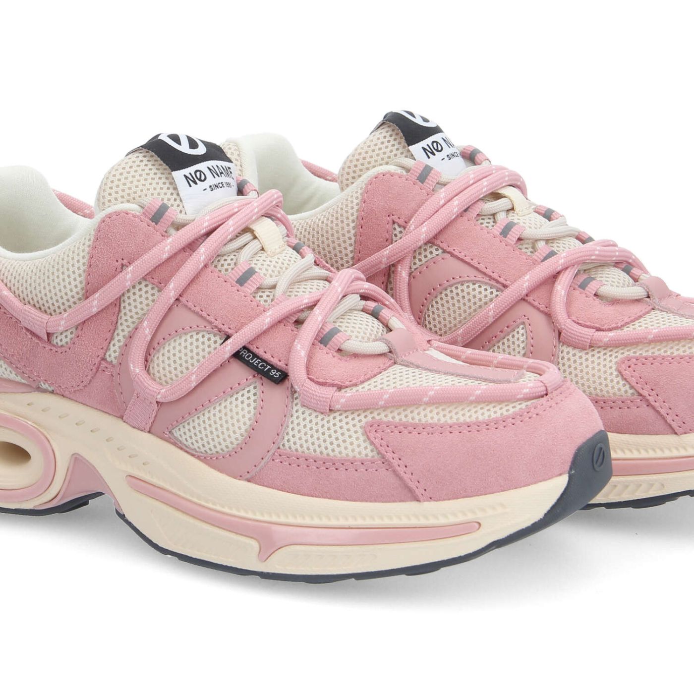 WILLO RUNNER W - MESH/SUEDE - BLANC CASSE/ROSE